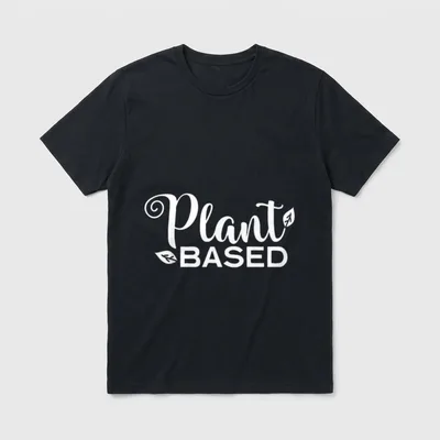 Plant-Based Vegan Vegetarian T-Shirt – Classic T-Shirt in Black