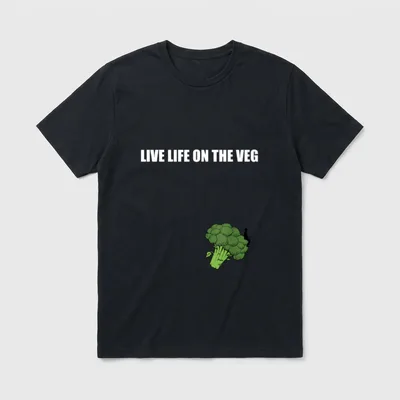 Plant Based Vegan Vegetarian Live T-Shirt – Classic T-Shirt in Black