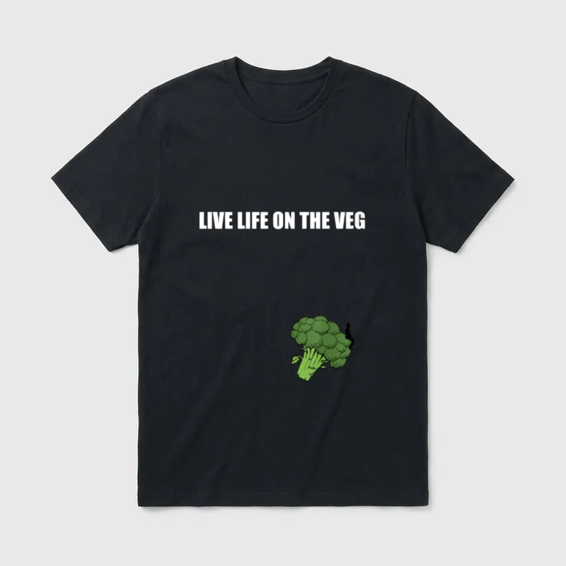 Plant Based Vegan Vegetarian Live T-Shirt – Classic T-Shirt in Black