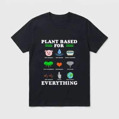 Plant Based For Everything T-Shirt – Classic T-Shirt in Black