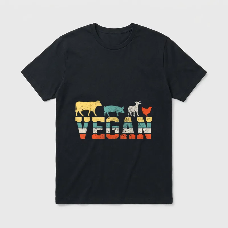 Vegan Vintage Retro & Vintage Vegan Shirts T-Shirt – Classic T-Shirt in Black