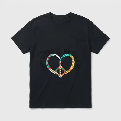Cool Retro Heart T-Shirt – Plant Based Is Fed Is the New Milk on a retro heart – Classic T-Shirt in Black
