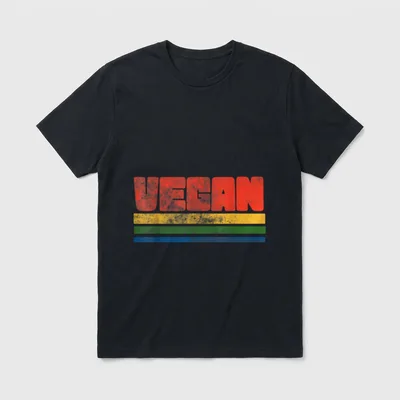 Vegan vintage style T-Shirt – Classic T-Shirt in Black