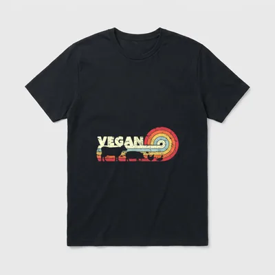 Vegan Retro Style Retro & Vintage Vegan Shirts T-Shirt – Classic T-Shirt in Black