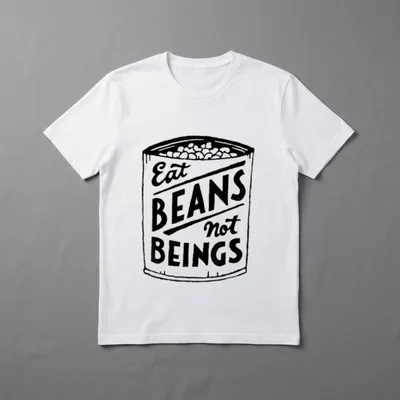 Eat beans not beings-Retro T-Shirt – Classic T-Shirt in Black
