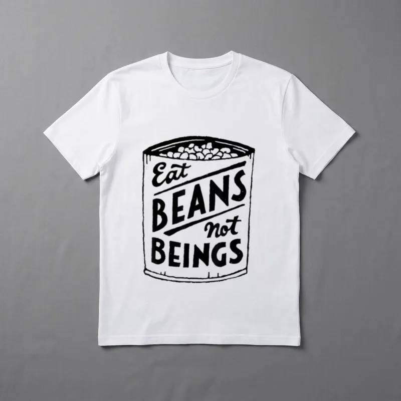 Eat beans not beings-Retro T-Shirt – Classic T-Shirt in Black