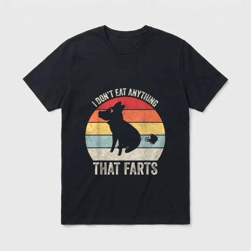 Vintage Retro I Don't T-Shirt – Classic T-Shirt in Black
