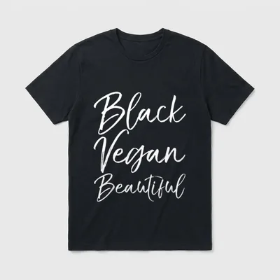 Black Vegan Beautiful Vintage Clean T-Shirt – Classic T-Shirt in Black