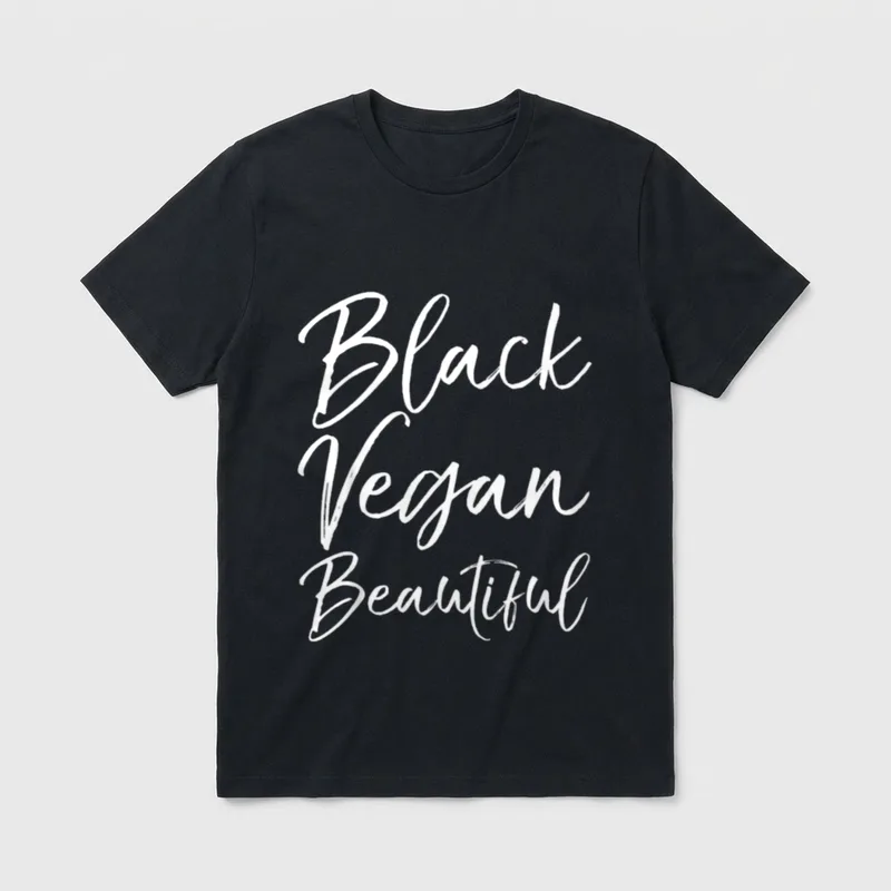Black Vegan Beautiful Vintage Clean T-Shirt – Classic T-Shirt in Black