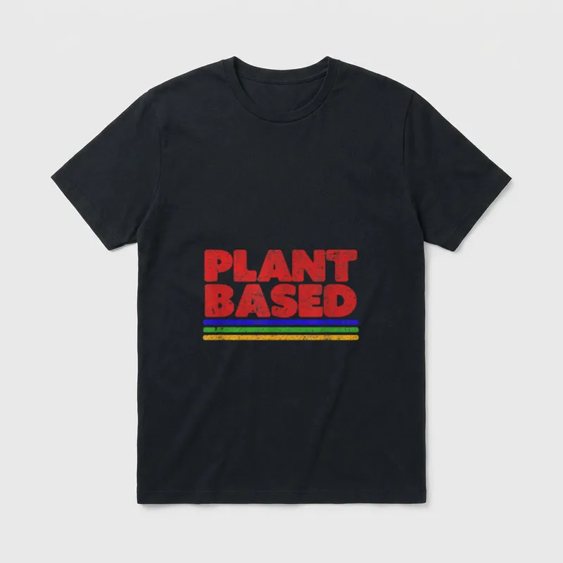 Plant Based Retro For Vegans T-Shirt – Classic T-Shirt in Black