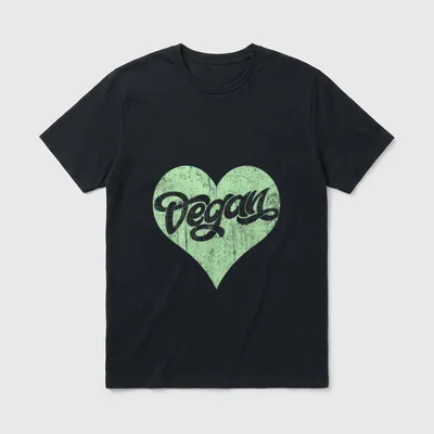 Vegan love heart design T-Shirt – Classic T-Shirt in Black