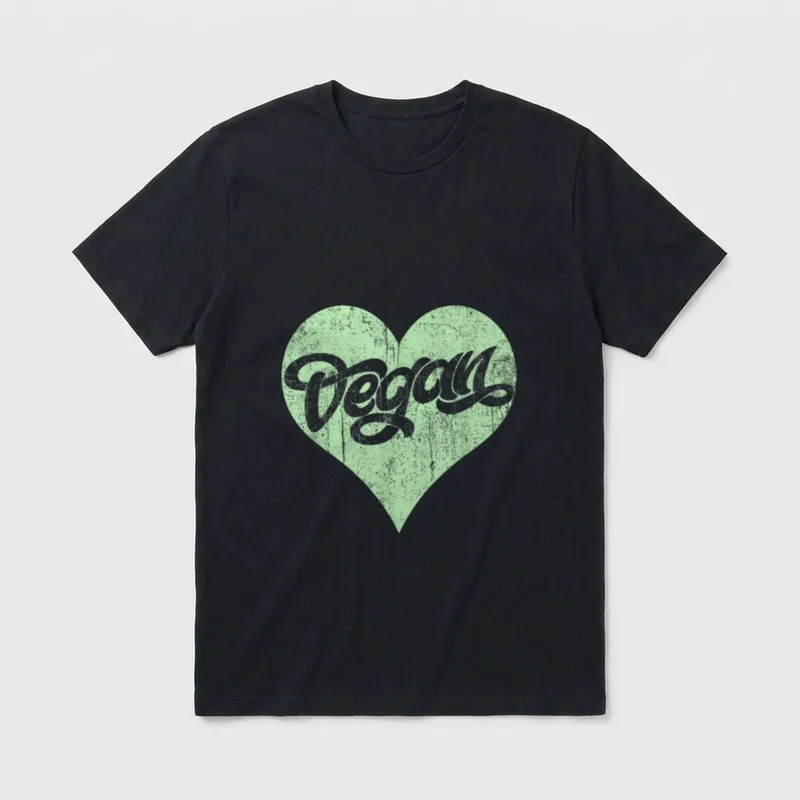 Vegan love heart design T-Shirt – Classic T-Shirt in Black