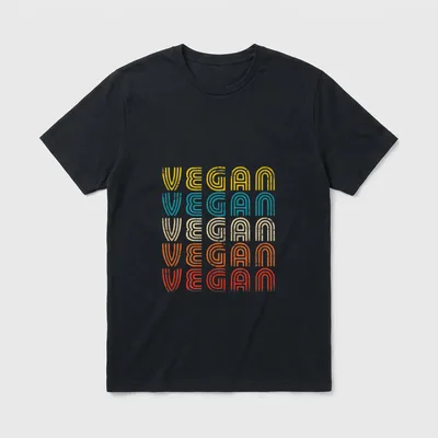 Vegan Veganism Retro Vintage T-Shirt – Classic T-Shirt in Black