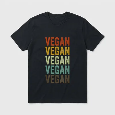 Vegan Veganism Retro Retro & Vintage Vegan Shirts T-Shirt – Classic T-Shirt in Black