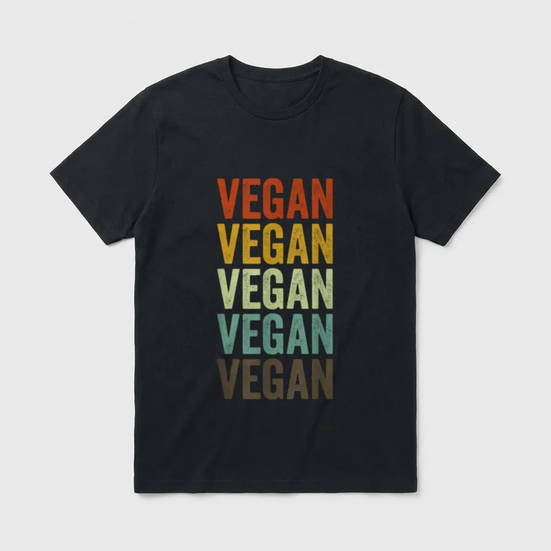 Vegan Veganism Retro Retro & Vintage Vegan Shirts T-Shirt – Classic T-Shirt in Black