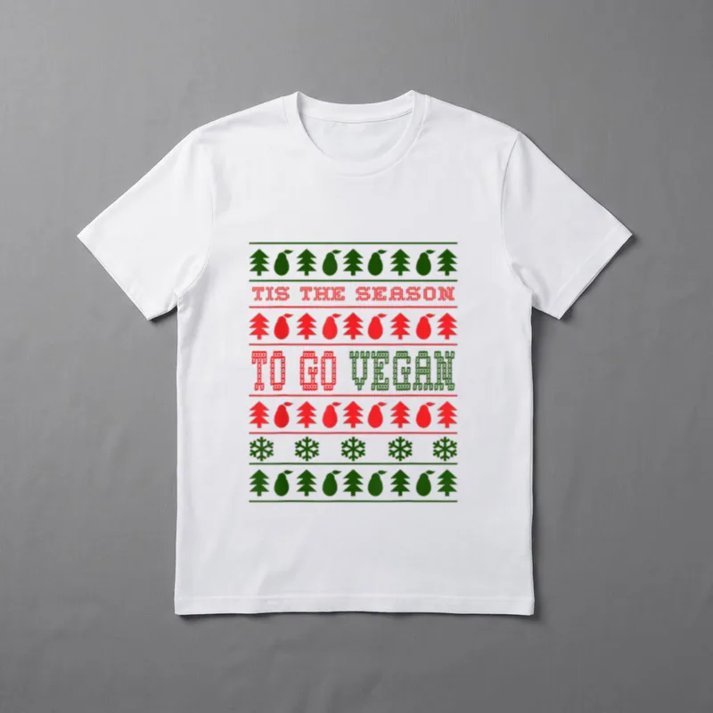Vegan Christmas Ugly Christmas T-Shirt – Classic T-Shirt in Black
