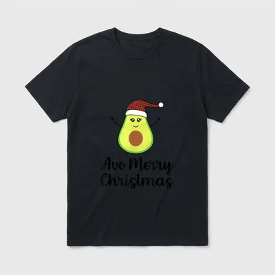 Avocado Christmas Avo Merry T-Shirt – Classic T-Shirt in Black