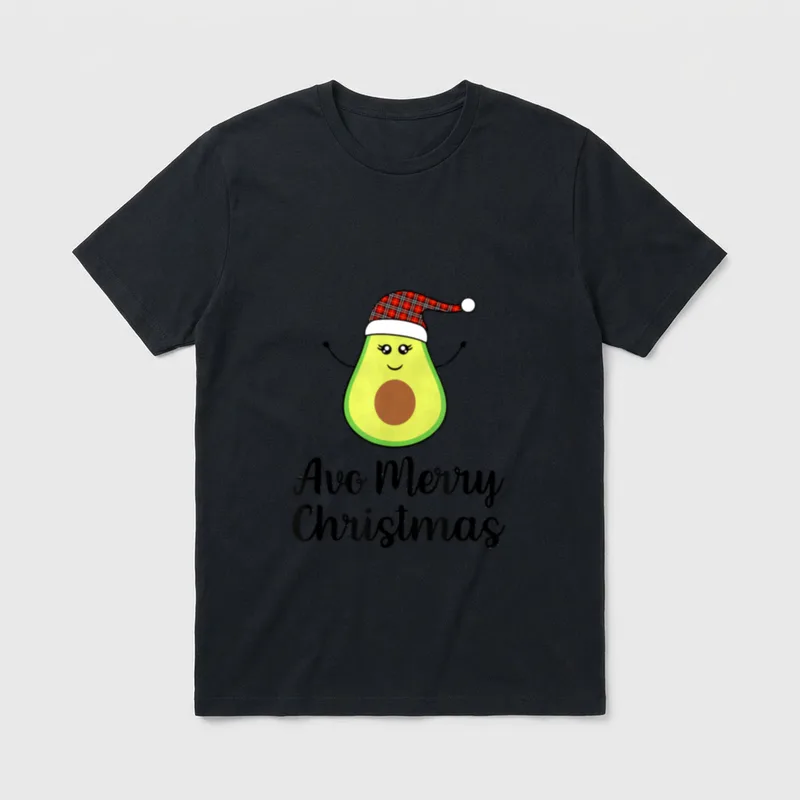 Avocado Christmas Avo Merry T-Shirt – Classic T-Shirt in Black
