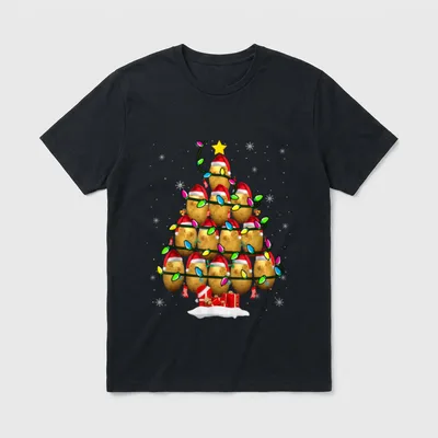 Potato Christmas Tree Cute T-Shirt – Classic T-Shirt in Black