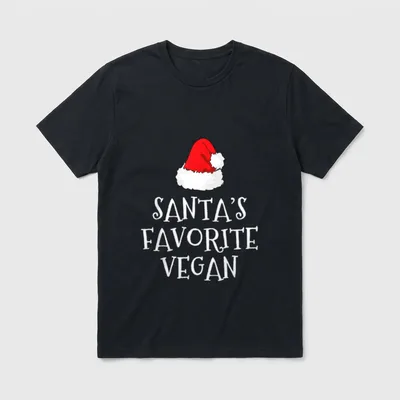 Santa's Favorite Vegan Christmas T-Shirt – Classic T-Shirt in Black