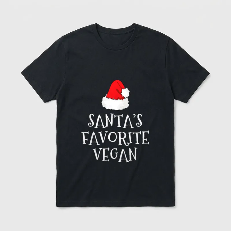 Santa's Favorite Vegan Christmas T-Shirt – Classic T-Shirt in Black