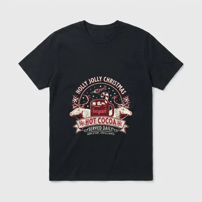 Vintage Reindeer Retro Vegan T-Shirt – Classic T-Shirt in Black