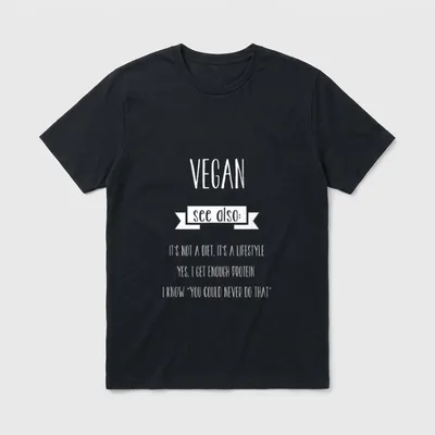 Vegan Sayings Dictionary Definition T-Shirt – Classic T-Shirt in Black