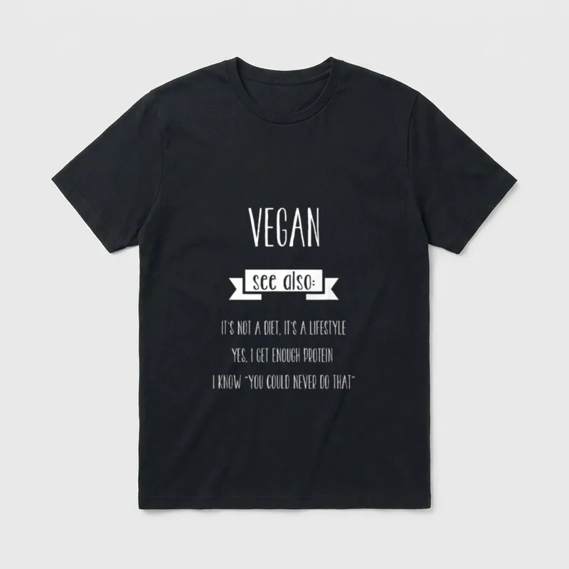 Vegan Sayings Dictionary Definition T-Shirt – Classic T-Shirt in Black