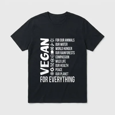 Vegan For Everything Save T-Shirt – Classic T-Shirt in Black