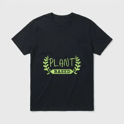 Plant Based Vegan Veganism T-Shirt – Classic T-Shirt in Black