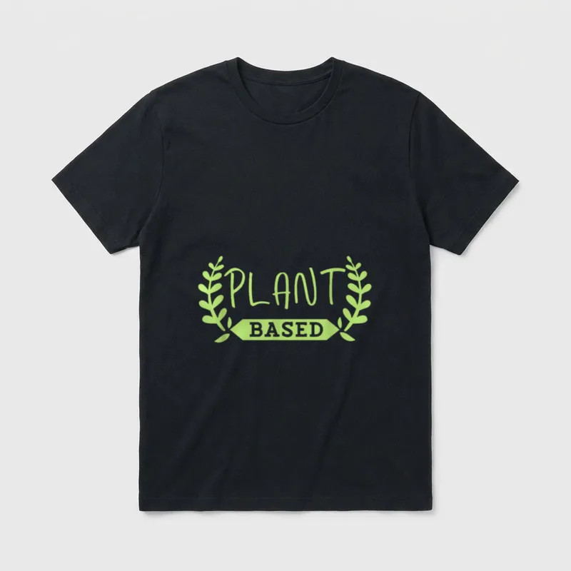 Plant Based Vegan Veganism T-Shirt – Classic T-Shirt in Black