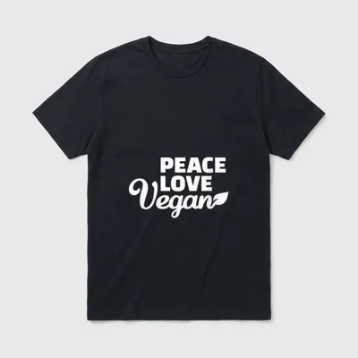 Peace love vegan Vegan Earth & Peace Shirts T-Shirt – Classic T-Shirt in Black