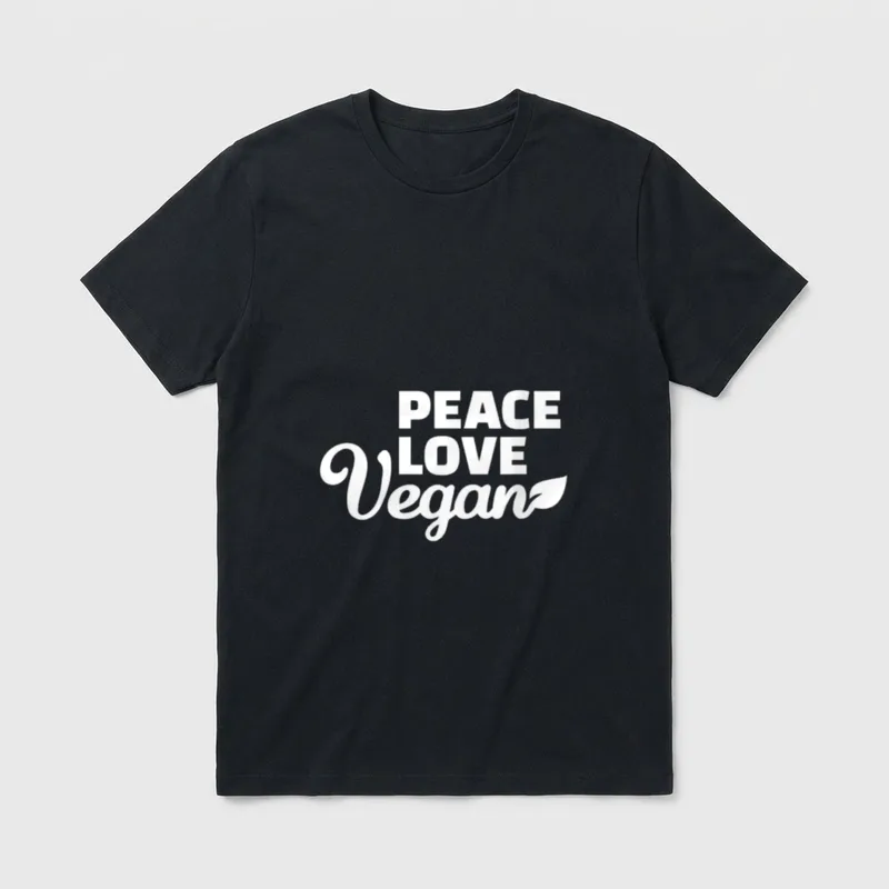 Peace love vegan Vegan Earth & Peace Shirts T-Shirt – Classic T-Shirt in Black