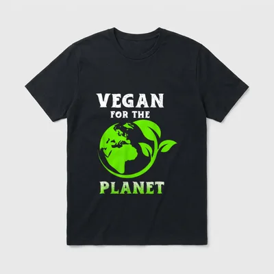Vegan For The Planet T-Shirt – Classic T-Shirt in Black