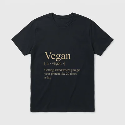 Vegan Definition Getting Asked T-Shirt – Classic T-Shirt in Black