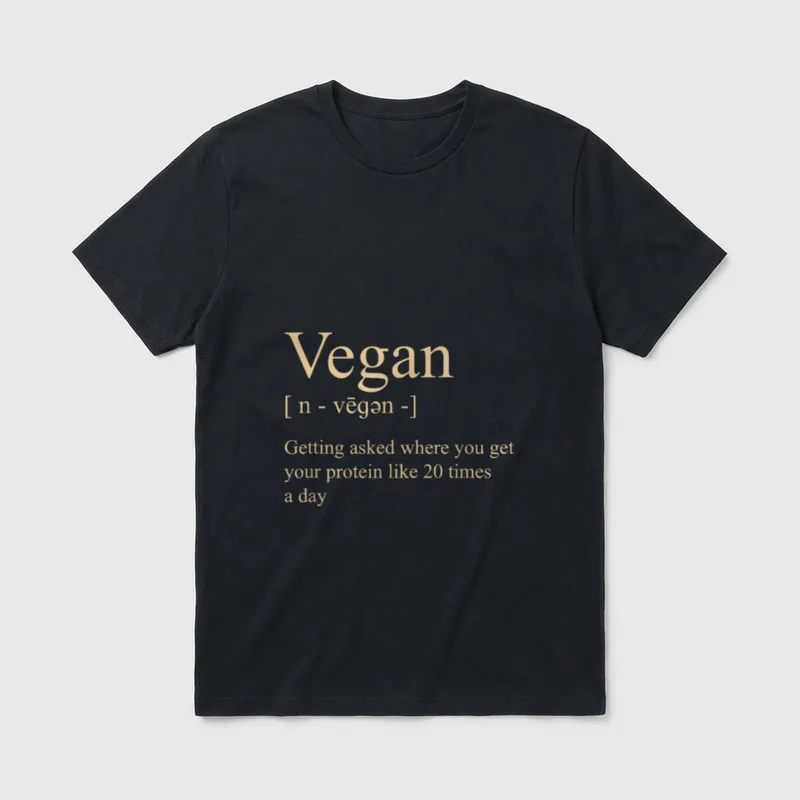 Vegan Definition Getting Asked T-Shirt – Classic T-Shirt in Black