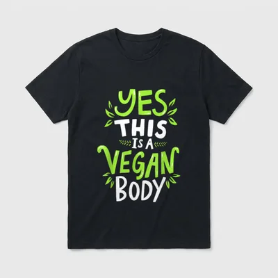 Natural Bodybuilding Vegan Fitness Adults T-Shirt – Classic T-Shirt in Black
