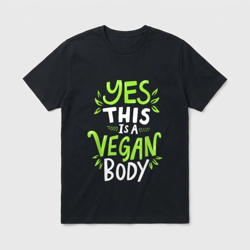 Natural Bodybuilding Vegan Fitness Adults T-Shirt – Classic T-Shirt in Black