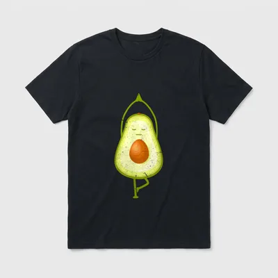 Avocado Yoga Funny Namaste T-Shirt – Classic T-Shirt in Black