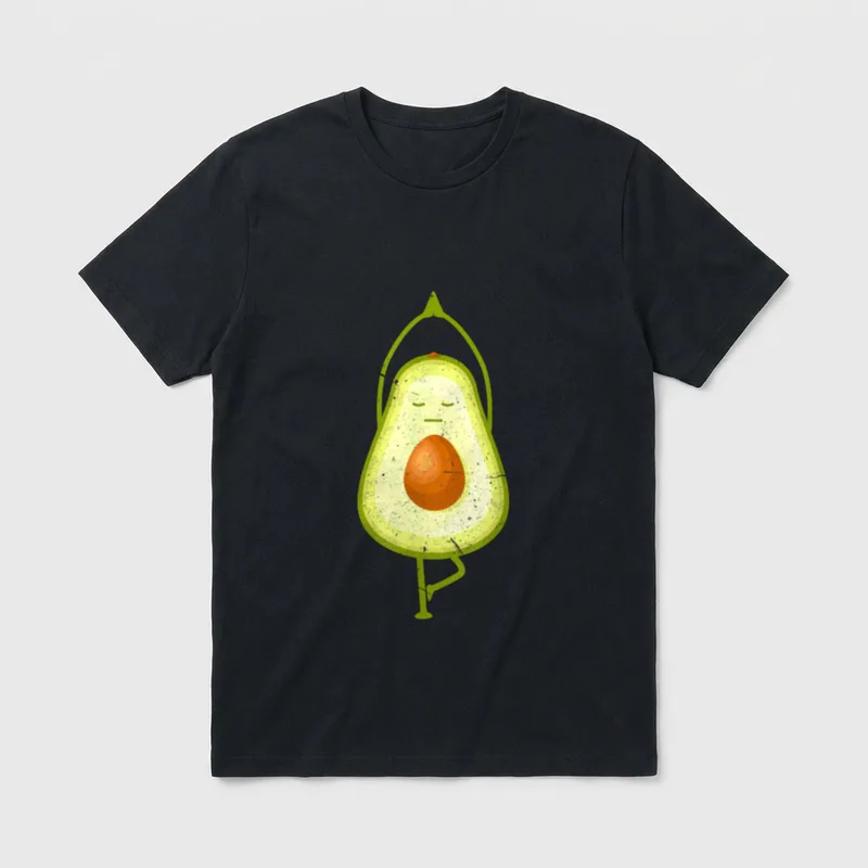 Avocado Yoga Funny Namaste T-Shirt – Classic T-Shirt in Black