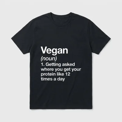 Vegan Definition Funny Sports T-Shirt – Classic T-Shirt in Black