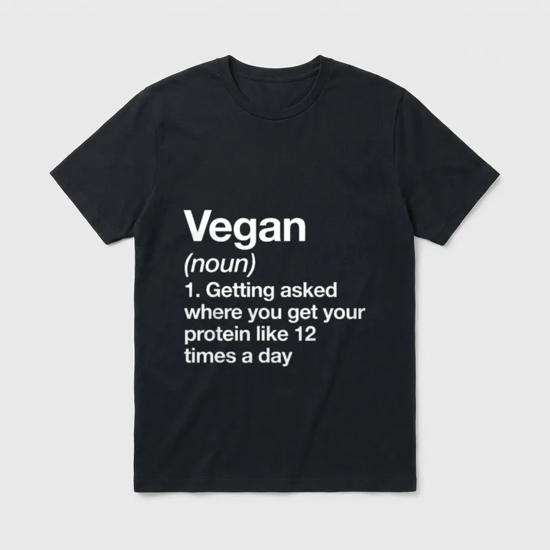 Vegan Definition Funny Sports T-Shirt – Classic T-Shirt in Black