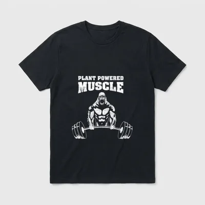 Plant Powered Muscle Vegan T-Shirt – Classic T-Shirt in Black