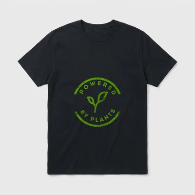Powered By Plants Vegan Workout T-Shirt – Classic T-Shirt in Black