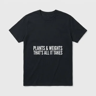 Vegan Weightlifting Funny Workout T-Shirt – Classic T-Shirt in Black