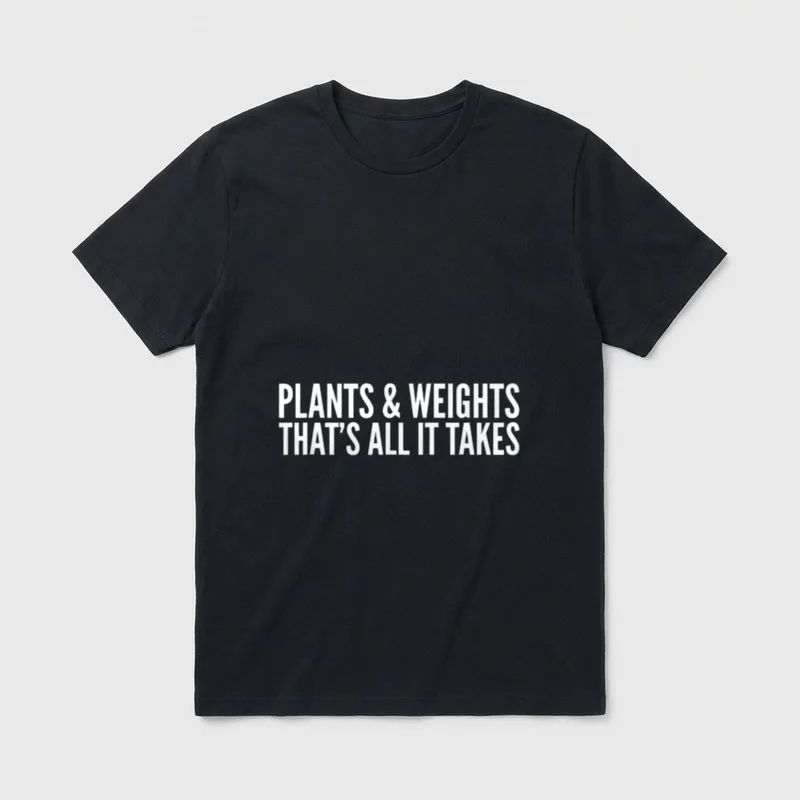 Vegan Weightlifting Funny Workout T-Shirt – Classic T-Shirt in Black