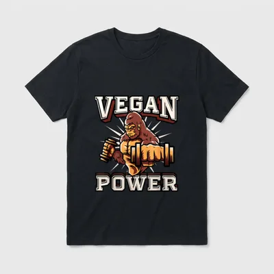 Vegan Power Vegan Vegetarian T-Shirt – Classic T-Shirt in Black