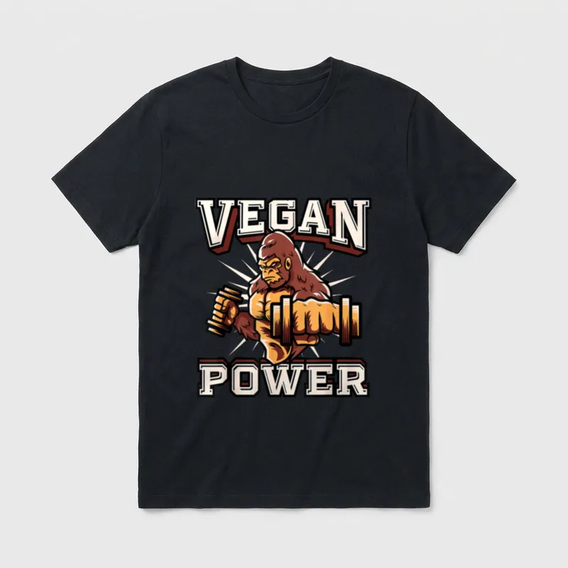 Vegan Power Vegan Vegetarian T-Shirt – Classic T-Shirt in Black