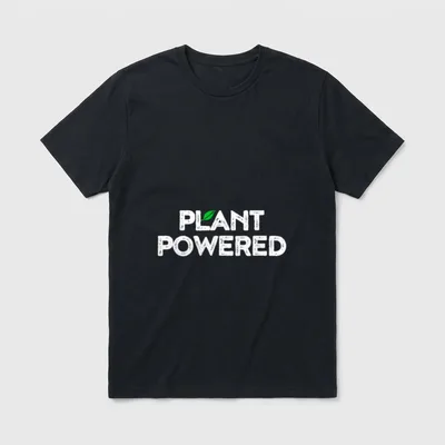 Plant Powered Statement for Vegetarians T-Shirt – Classic T-Shirt in Black