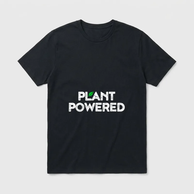 Plant Powered Statement for Vegetarians T-Shirt – Classic T-Shirt in Black